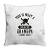This Is What A Bad Ass Grandpa Looks Like Throw Pillow