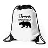 Daddy Bear - Baby Bear Custom Name Drawstring Bags