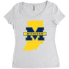 indiana for michigan Women's Triblend Scoop T-shirt