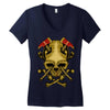 skull axe Women's V-Neck T-Shirt