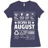 Born In August Ladies Fitted T-Shirt
