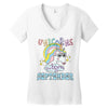 unicorns are born in september cute unicorn Women's V-Neck T-Shirt