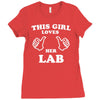 this girl loves her lab Ladies Fitted T-Shirt