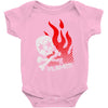 skull &amp; flames Baby Onesie