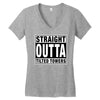 straight outta tilted towers Women's V-Neck T-Shirt