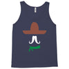 ladies sombrero  funny retro mexico mustache designer Tank Top