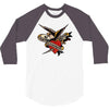 sailor jerry tattoo art military mermaid 3/4 Sleeve Shirt