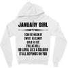 Super January Girl Zipper Hoodie