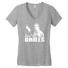 bear grills  funny Women's V-Neck T-Shirt