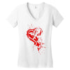 heartless splatter Women's V-Neck T-Shirt