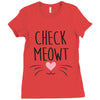 CHECK MEOWT CAT Ladies Fitted T-Shirt