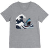 Great White Wave Shark V-Neck Tee