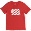 american flag sticker vinyl decal   usa stars united states country ca V-Neck Tee