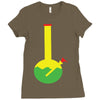 rasta bong water pipe slide insert stem filtered Ladies Fitted T-Shirt