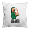 liver cancer awareness can do it Throw Pillow