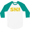 born to ski forced to work 3/4 Sleeve Shirt