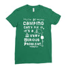 camping fixes everything! Ladies Fitted T-Shirt