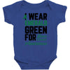 i wear emerald green for liver cancer awareness Baby Bodysuit
