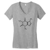caffeine molecule t shirt coffee Women's V-Neck T-Shirt