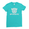 be optimistic transformers   robot optimus prime movie autobots show t Ladies Fitted T-Shirt