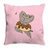 Pusheen the Cat Muscular with Donut Throw Pillow