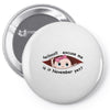 November Peeking Out Baby Girl Pin-back button