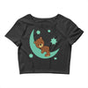 brown sleep Crop Top