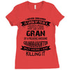 Super Cool Gran Of A Freaking Awesome Granddaughter Ladies Fitted T-Shirt