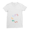 Baby Colorful Foot Ladies Fitted T-Shirt