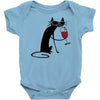 cat and wine Baby Bodysuit