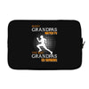 the best grandpas go running Laptop sleeve