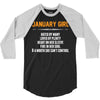 January Girl Hated By Many 3/4 Sleeve Shirt
