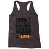 Strong Independent Motivated Leo Racerback Tank