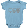 eat,sleep,game Baby Bodysuit