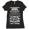I Am An April Women Ladies Fitted T-Shirt