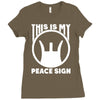 this is my peace sign Ladies Fitted T-Shirt