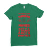 horror movies, pizza and beer Ladies Fitted T-Shirt