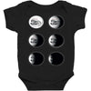 the phases of the moon of laika dog Baby Bodysuit