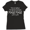 worlds greatest maw maw Ladies Fitted T-Shirt