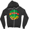 pizza turtle Zipper Hoodie