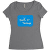 suck it trebek Women's Triblend Scoop T-shirt