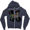 Colorful Cat Zipper Hoodie