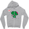 zombie cartoon Zipper Hoodie