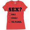 Sex Yes Please Ladies Fitted T-Shirt