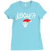 sleigher metal style xmas Ladies Fitted T-Shirt