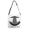 I want to Leave Adjustable Strap Totes