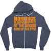 morning always happen at the wrong time of the day! Zipper Hoodie