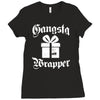 gangsta wrapper Ladies Fitted T-Shirt