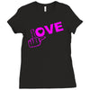 fuck love party Ladies Fitted T-Shirt