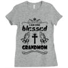I Am One Blessed Grandmom Ladies Fitted T-Shirt